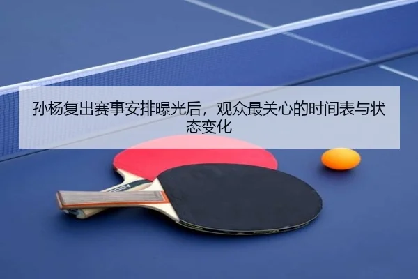 孙杨复出赛事安排曝光后，观众最关心的时间表与状态变化（leyu）